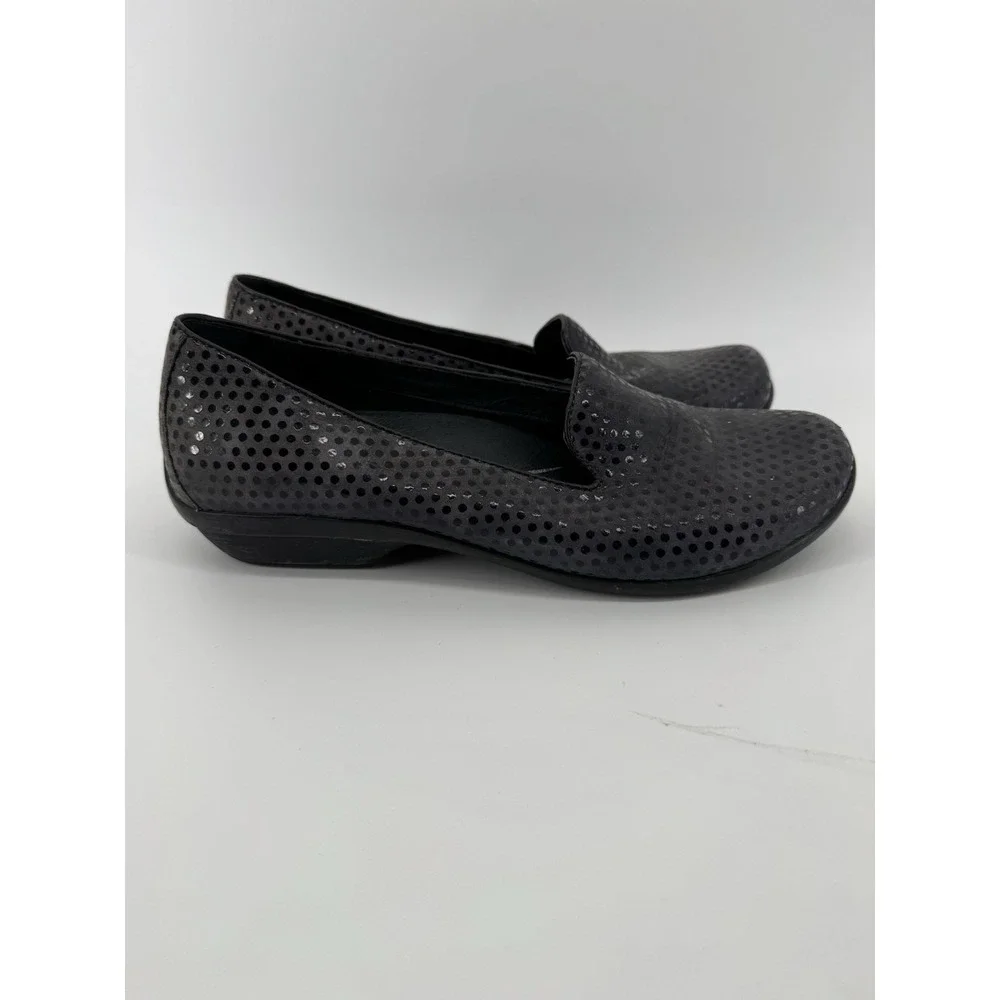 Dansko‎ Olivia Slip On Shimmer Polka Dot Flats Loafers Women's Size 39 US 8.5